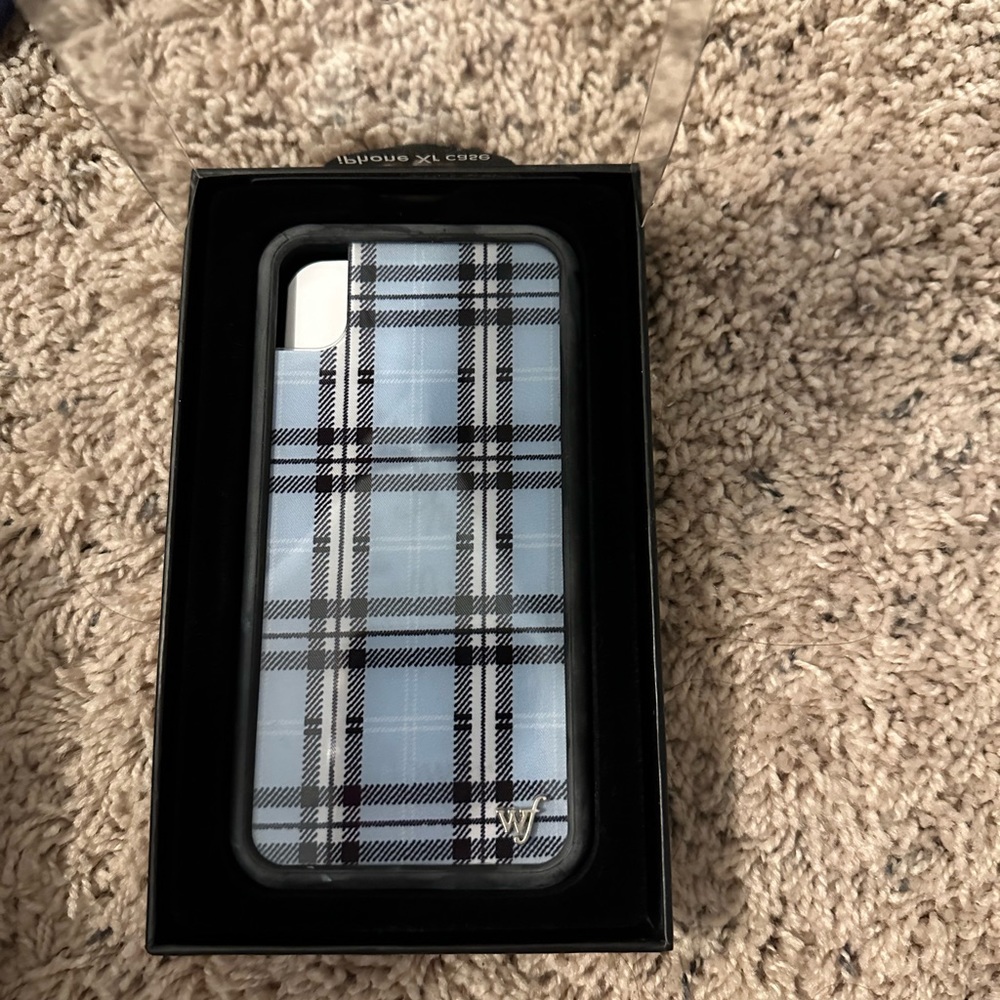 Blue Plaid iPhone XR Case